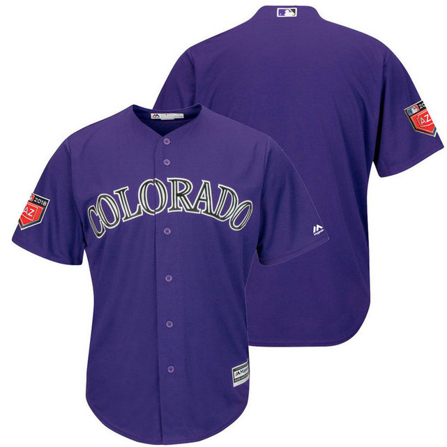 Colorado Rockies Purple 2018 Spring Training Cool Base Team Jersey Colorado Rockies Purple 2018 Spring Training Cool Base Team Jersey