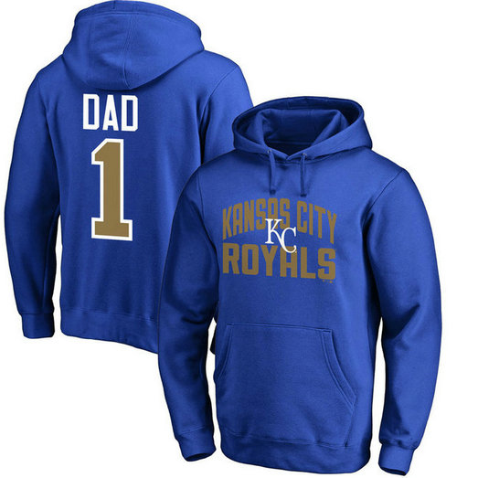 Kansas City Royals Father's Day Royal #1 Dad Player Pullover Hoodie Kansas City Royals Father's Day Royal #1 Dad Player Pullover Hoodie