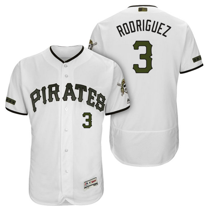 Pittsburgh Pirates #3 Sean Rodriguez White 2018 Home Alternate Authentic Collection Flex Base Jersey Pittsburgh Pirates #3 Sean Rodriguez White 2018 Home Alternate Authentic Collection Flex Base Jersey