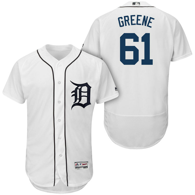 Detroit Tigers #61 Shane Greene White 2018 Home Authentic Collection Flex Base Jersey Detroit Tigers #61 Shane Greene White 2018 Home Authentic Collection Flex Base Jersey