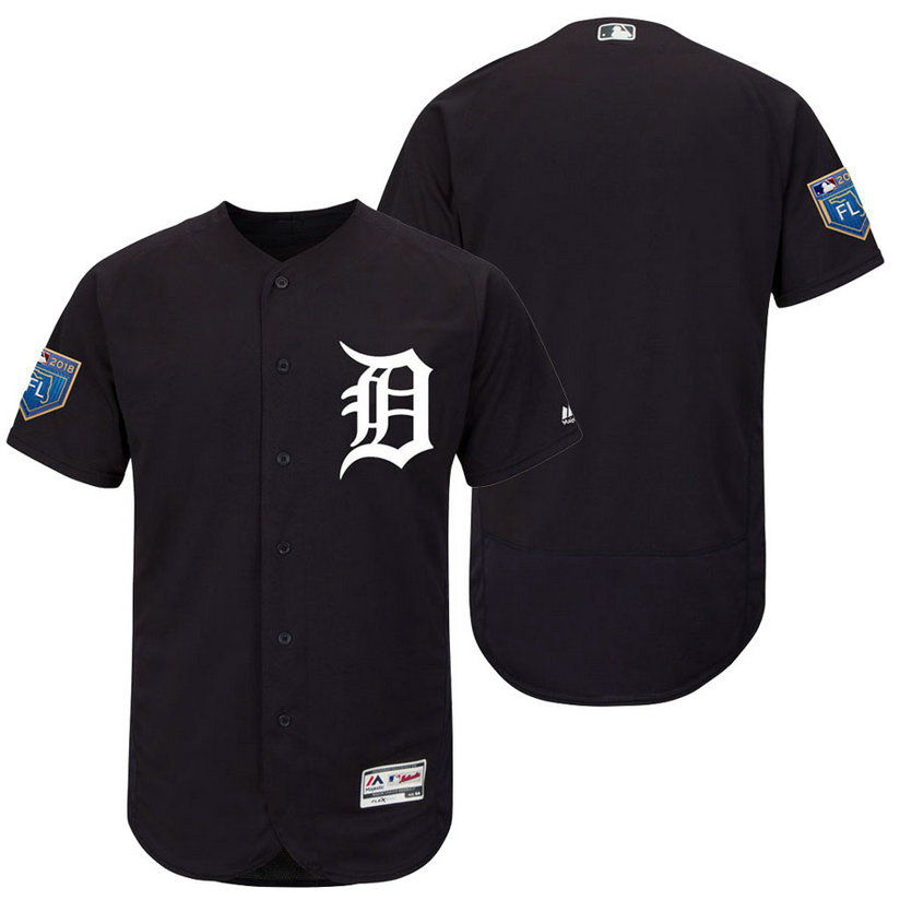 Detroit Tigers Navy 2018 Spring Training Flex Base Team Jersey Detroit Tigers Navy 2018 Spring Training Flex Base Team Jersey