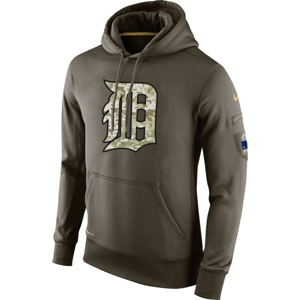 Detroit Tigers Salute To Service Olive Hoodie