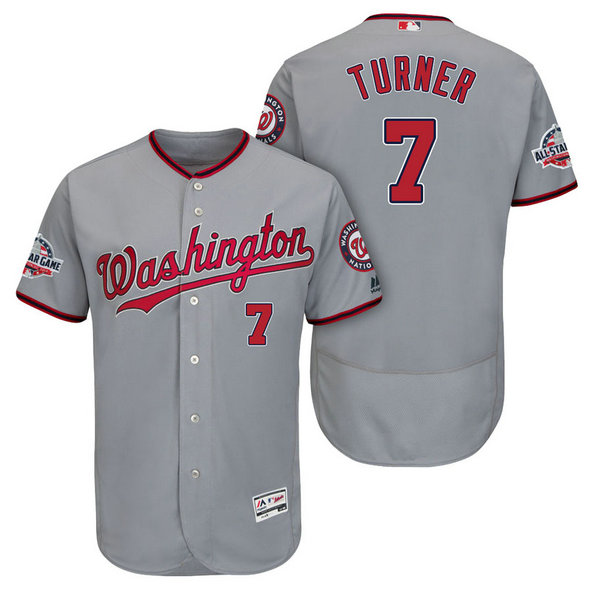 Washington Nationals #7 Trea Turner Road Player Flex Base Jersey 2018 All-Star Game Washington Nationals #7 Trea Turner Road Player Flex Base Jersey 2018 All-Star Game