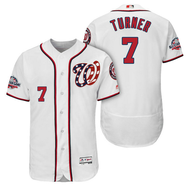 Washington Nationals #7 Trea Turner Home Alternate Player Flex Base Jersey 2018 All-Star Game Washington Nationals #7 Trea Turner Home Alternate Player Flex Base Jersey 2018 All-Star Game