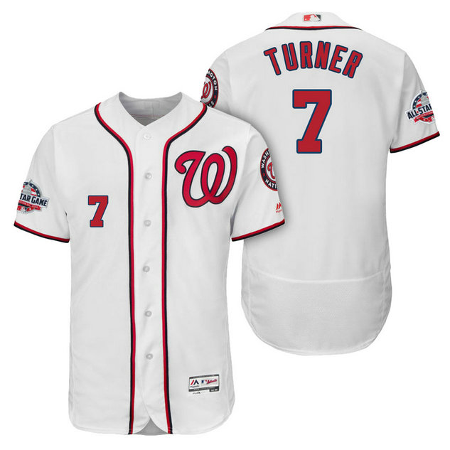 Washington Nationals #7 Trea Turner Home Player Flex Base Jersey 2018 All-Star Game Washington Nationals #7 Trea Turner Home Player Flex Base Jersey 2018 All-Star Game