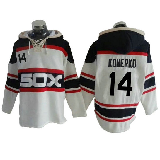 Chicago White Sox Paul Konerko #14 Throwback Player Pullover Hoodie