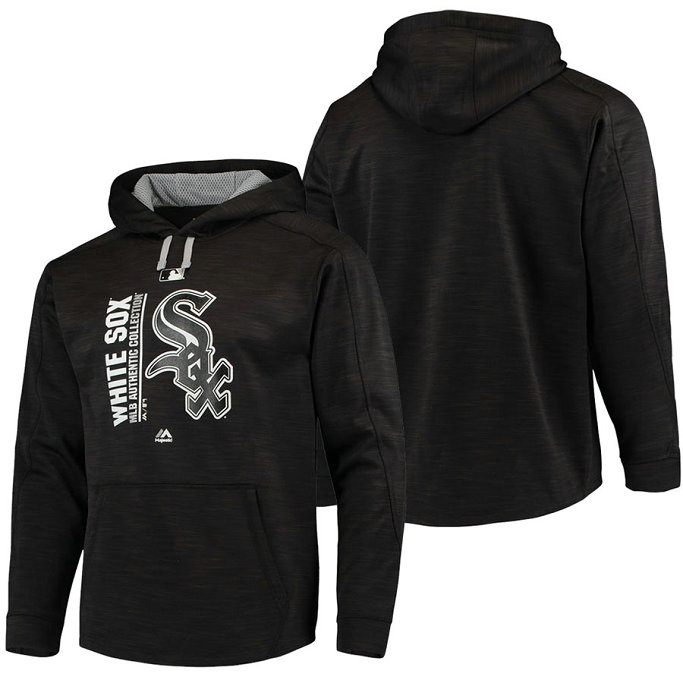 White Sox Authentic Collection Team Icon Streak Fleece Black Pullover Hoodie