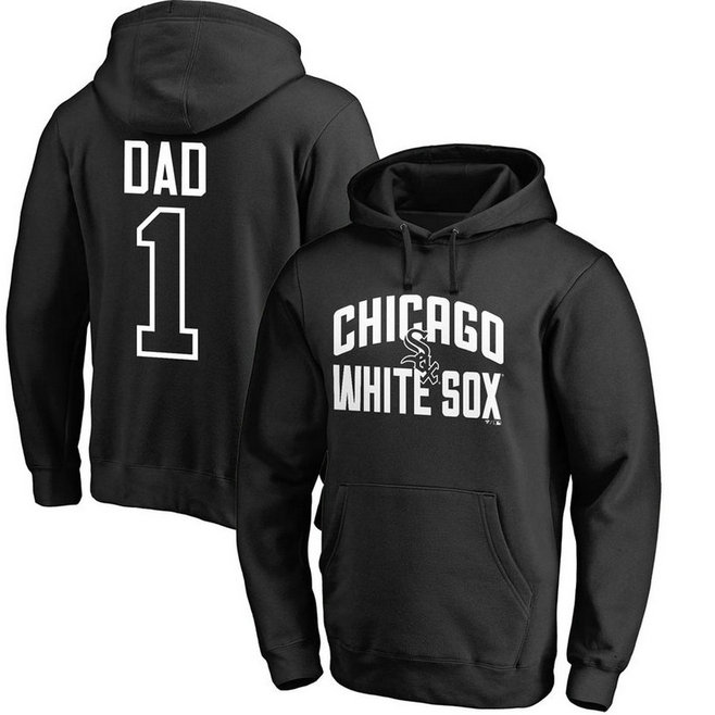 Chicago White Sox Father's Day Black #1 Dad Player Pullover Hoodie Chicago White Sox Father's Day Black #1 Dad Player Pullover Hoodie