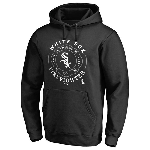 White Sox Firefighter Black Pullover Hoodie