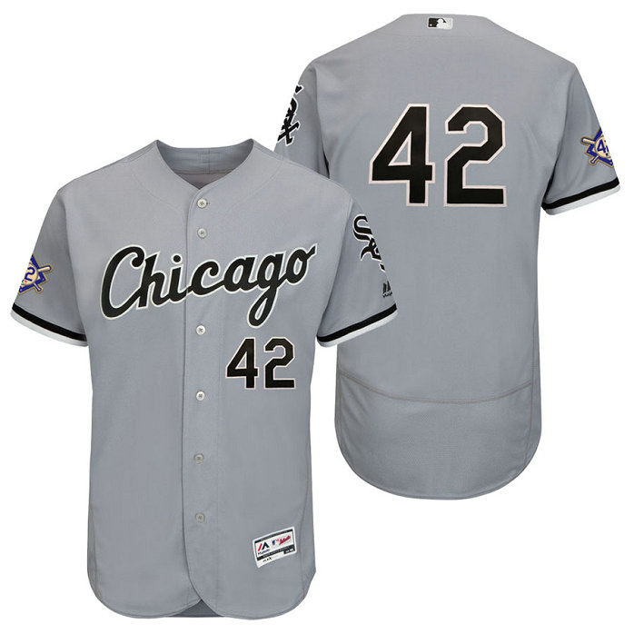 Chicago White Sox Gray Authentic Flex Base Jersey 2018 Jackie Robinson Day
