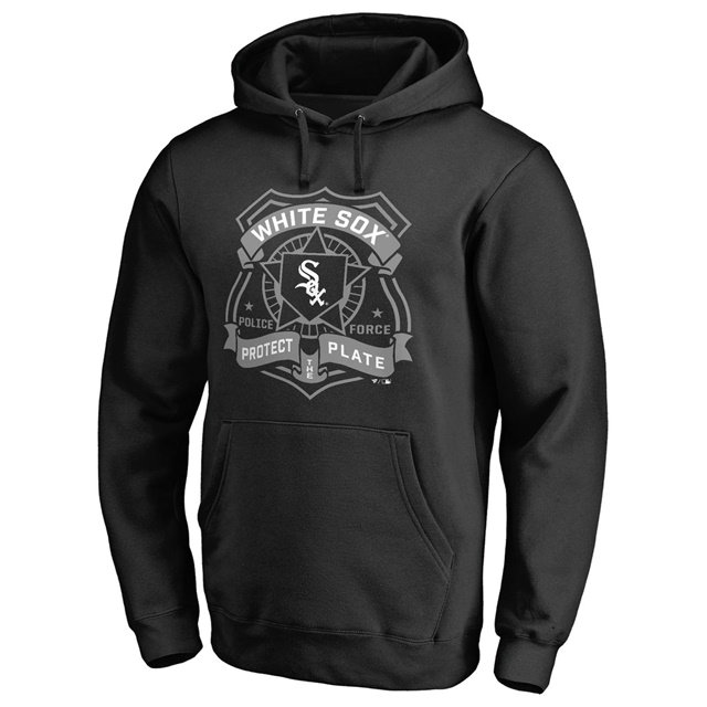 White Sox Police Badge Black Pullover Hoodie White Sox Police Badge Black Pullover Hoodie