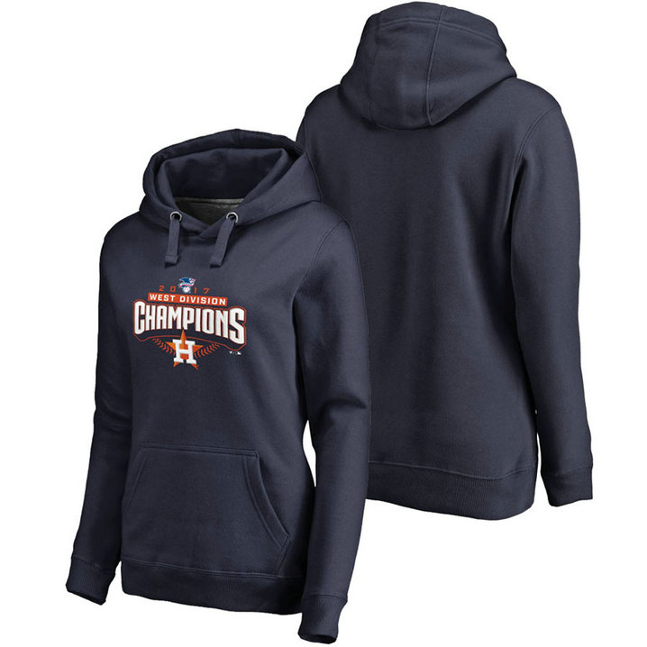 WOMEN - Houston Astros 2017 AL West Division Champions Assist Pullover Navy Hoodie