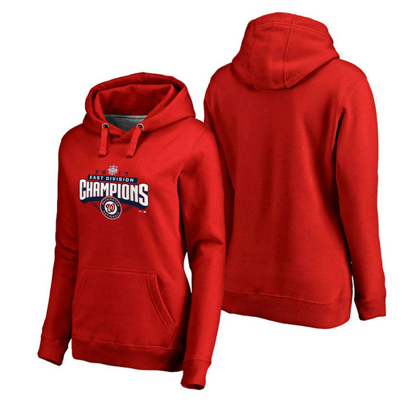 WOMEN - Washington Nationals 2017 Division Champions Assist Pullover Red Hoodie WOMEN - Washington Nationals 2017 Division Champions Assist Pullover Red Hoodie