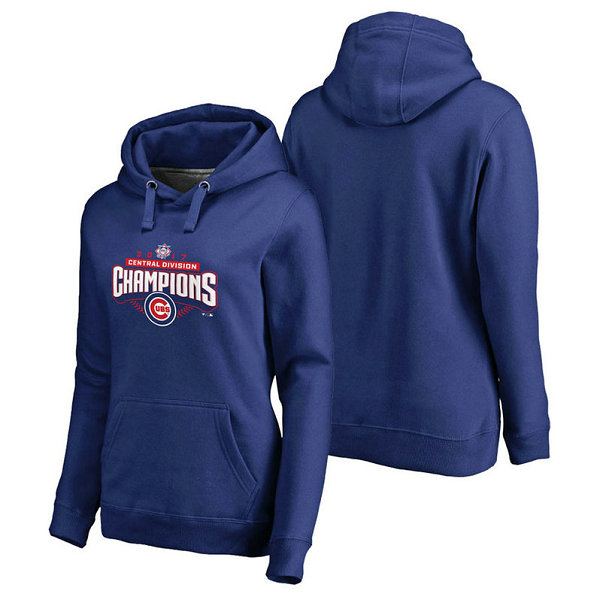 WOMEN - Chicago Cubs 2017 NL Central Division Champions Assist Pullover Royal Hoodie WOMEN - Chicago Cubs 2017 NL Central Division Champions Assist Pullover Royal Hoodie