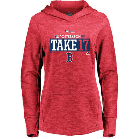 WOMEN - Boston Red Sox 2017 Postseason Authentic Collection Streak Fleece Pullover Scarlet Hoodie WOMEN - Boston Red Sox 2017 Postseason Authentic Collection Streak Fleece Pullover Scarlet Hoodie
