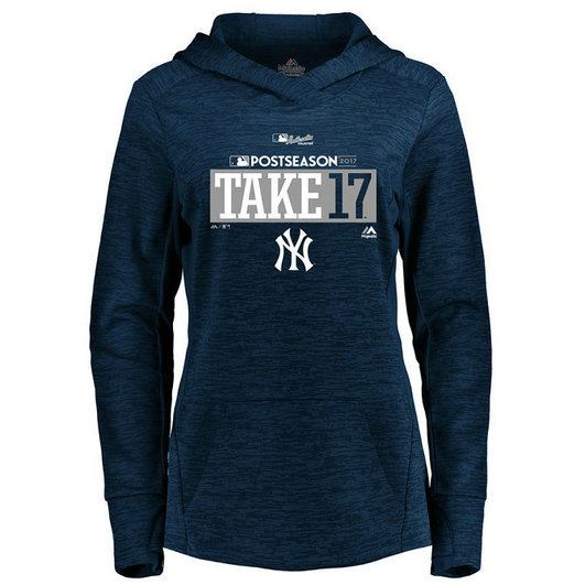 WOMEN - New York Yankees 2017 Postseason Authentic Collection Streak Fleece Pullover Navy Hoodie WOMEN - New York Yankees 2017 Postseason Authentic Collection Streak Fleece Pullover Navy Hoodie