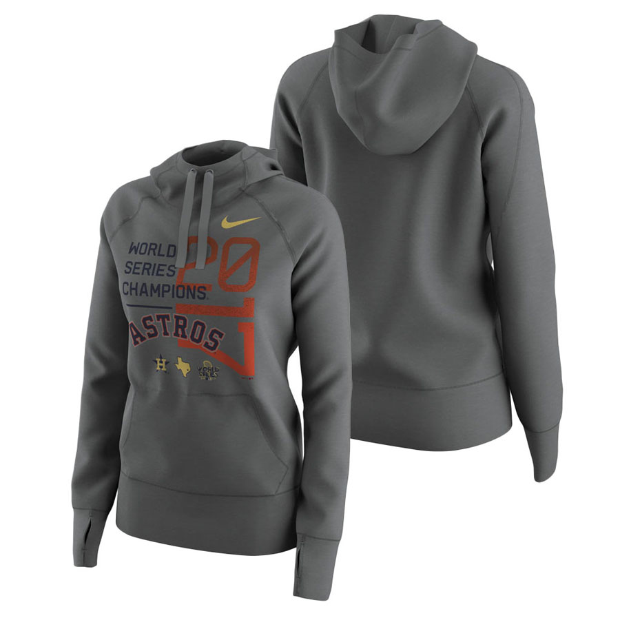 WOMEN - Houston Astros 2017 World Series Champions Pullover Heather Gray Hoodie WOMEN - Houston Astros 2017 World Series Champions Pullover Heather Gray Hoodie