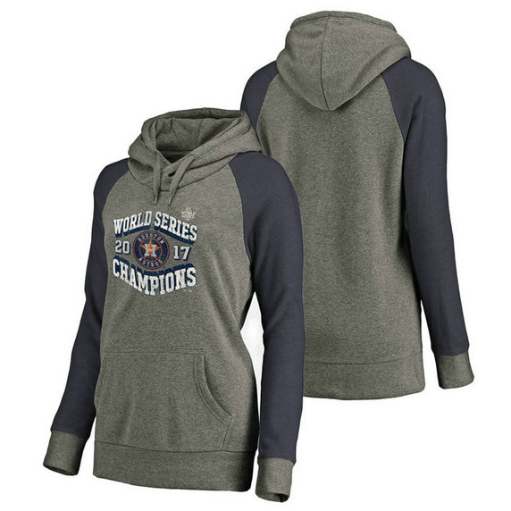 WOMEN - Houston Astros 2017 World Series Champions High Heat Tri-Blend Pullover Heather Gray Hoodie WOMEN - Houston Astros 2017 World Series Champions High Heat Tri-Blend Pullover Heather Gray Hoodie