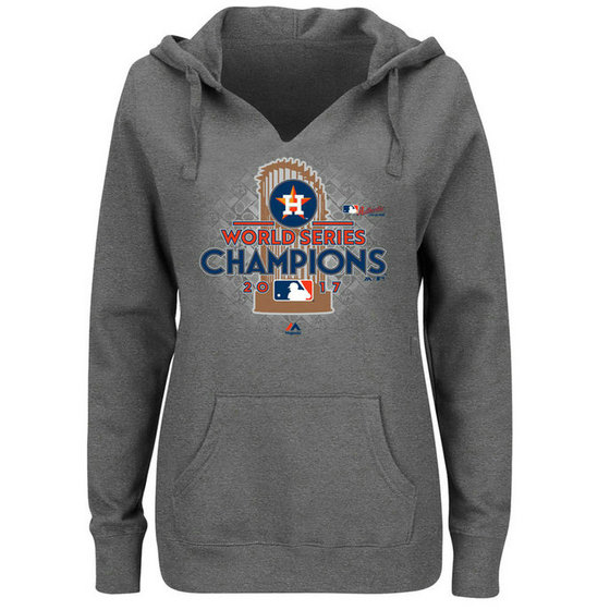 WOMEN - Houston Astros 2017 World Series Champions Locker Room Plus Size Pullover Heather Gray Hoodie WOMEN - Houston Astros 2017 World Series Champions Locker Room Plus Size Pullover Heather Gray Hoodie