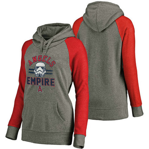 WOMEN - Los Angeles Angels Heather Gray Star Wars Empire hoodie