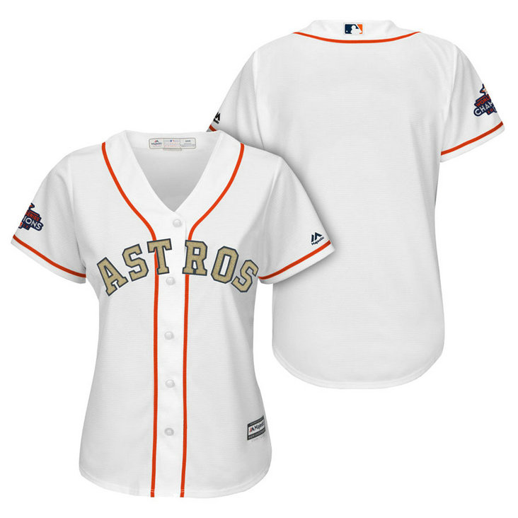 WOMEN - Houston Astros White Cool Base Jersey 2018 Gold Program WOMEN - Houston Astros White Cool Base Jersey 2018 Gold Program