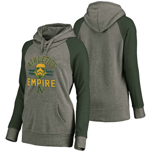 WOMEN - Oakland Athletics Heather Gray Star Wars Empire hoodie