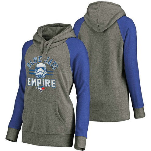 WOMEN - Toronto Blue Jays Heather Gray Star Wars Empire hoodie WOMEN - Toronto Blue Jays Heather Gray Star Wars Empire hoodie