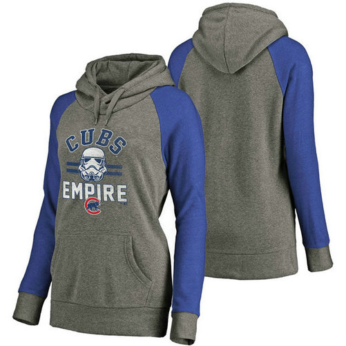 WOMEN - Chicago Cubs Heather Gray Star Wars Empire hoodie WOMEN - Chicago Cubs Heather Gray Star Wars Empire hoodie