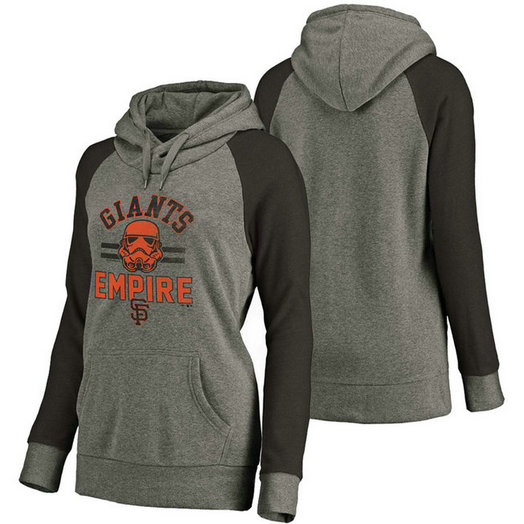 WOMEN - San Francisco Giants Heather Gray Star Wars Empire hoodie WOMEN - San Francisco Giants Heather Gray Star Wars Empire hoodie