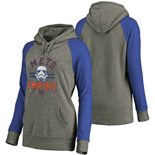 WOMEN - New York Mets Heather Gray Star Wars Empire hoodie