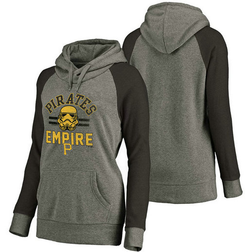 WOMEN - Pittsburgh Pirates Heather Gray Star Wars Empire hoodie WOMEN - Pittsburgh Pirates Heather Gray Star Wars Empire hoodie