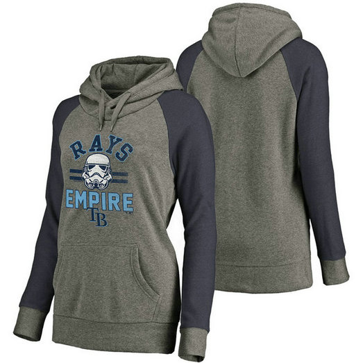 WOMEN - Tampa Bay Rays Heather Gray Star Wars Empire hoodie