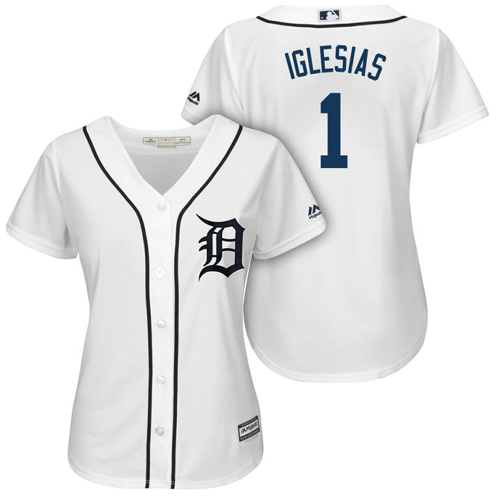 Women Tigers #1 Jose Iglesias 2018 Home Cool Base Jersey