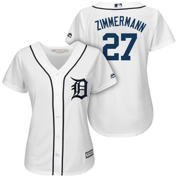 Women Tigers #27 Jordan Zimmermann 2018 Home Cool Base Jersey Women Tigers #27 Jordan Zimmermann 2018 Home Cool Base Jersey