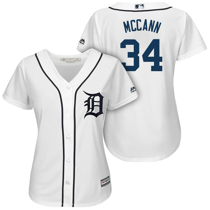 Women Tigers #34 James McCann 2018 Home Cool Base Jersey