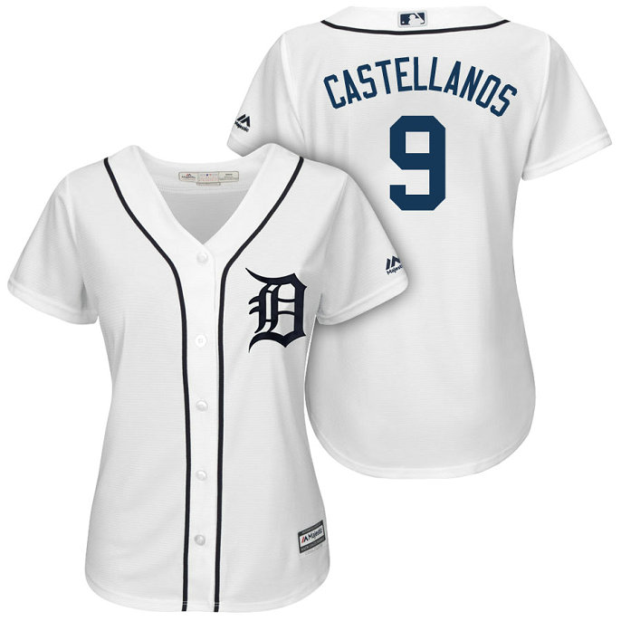 Women Tigers #9 Nicholas Castellanos 2018 Home Cool Base Jersey Women Tigers #9 Nicholas Castellanos 2018 Home Cool Base Jersey