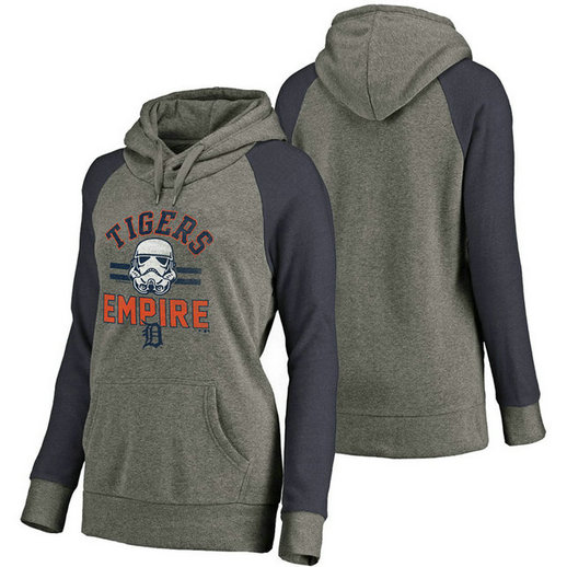 WOMEN - Detroit Tigers Heather Gray Star Wars Empire hoodie WOMEN - Detroit Tigers Heather Gray Star Wars Empire hoodie