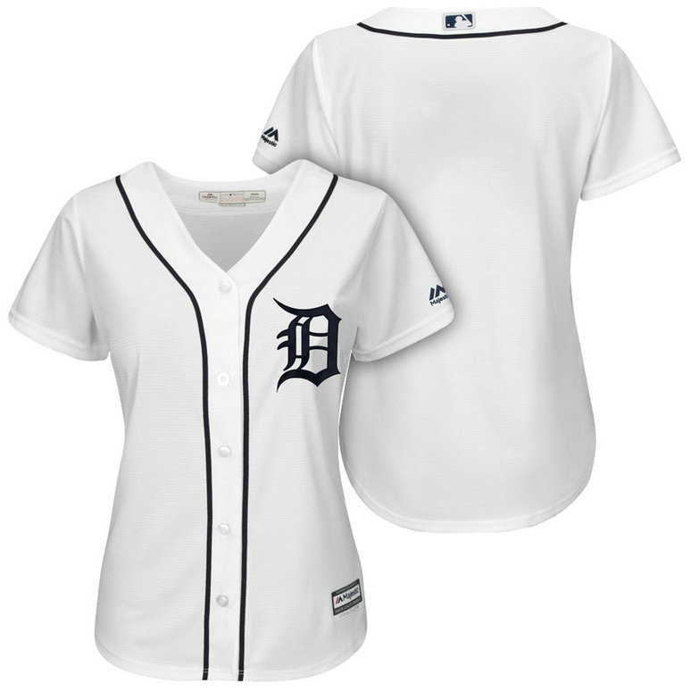 WOMEN - Detroit Tigers White 2018 Home Cool Base Jersey