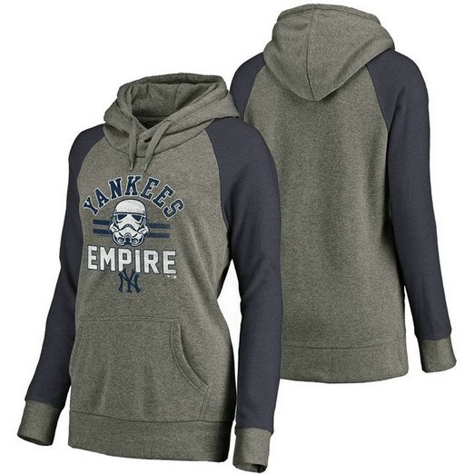 WOMEN - New York Yankees Heather Gray Star Wars Empire hoodie WOMEN - New York Yankees Heather Gray Star Wars Empire hoodie
