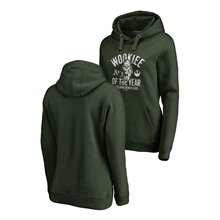 WOMEN - Oakland Athletics Green Star Wars Wookiee Of The Year Hoodie WOMEN - Oakland Athletics Green Star Wars Wookiee Of The Year Hoodie