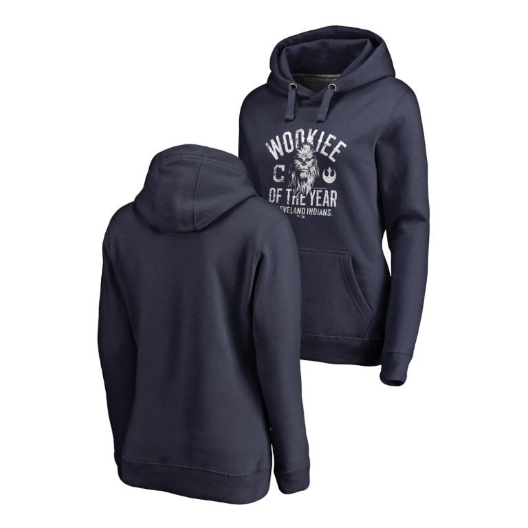 WOMEN - Cleveland Indians Navy Star Wars Wookiee Of The Year Hoodie WOMEN - Cleveland Indians Navy Star Wars Wookiee Of The Year Hoodie