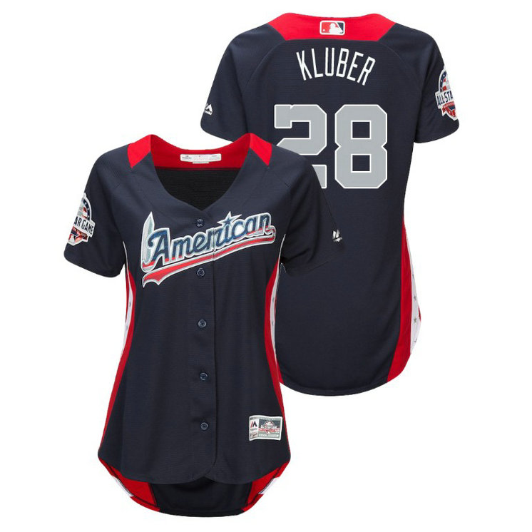 WOMEN - American League #28 Corey Kluber 2018 MLB All-Star Navy Home Run Derby Jersey WOMEN - American League #28 Corey Kluber 2018 MLB All-Star Navy Home Run Derby Jersey