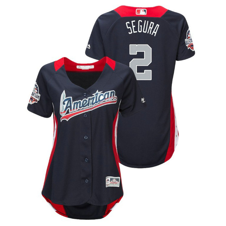 WOMEN - American League #2 Jean Segura 2018 MLB All-Star Navy Home Run Derby Jersey WOMEN - American League #2 Jean Segura 2018 MLB All-Star Navy Home Run Derby Jersey