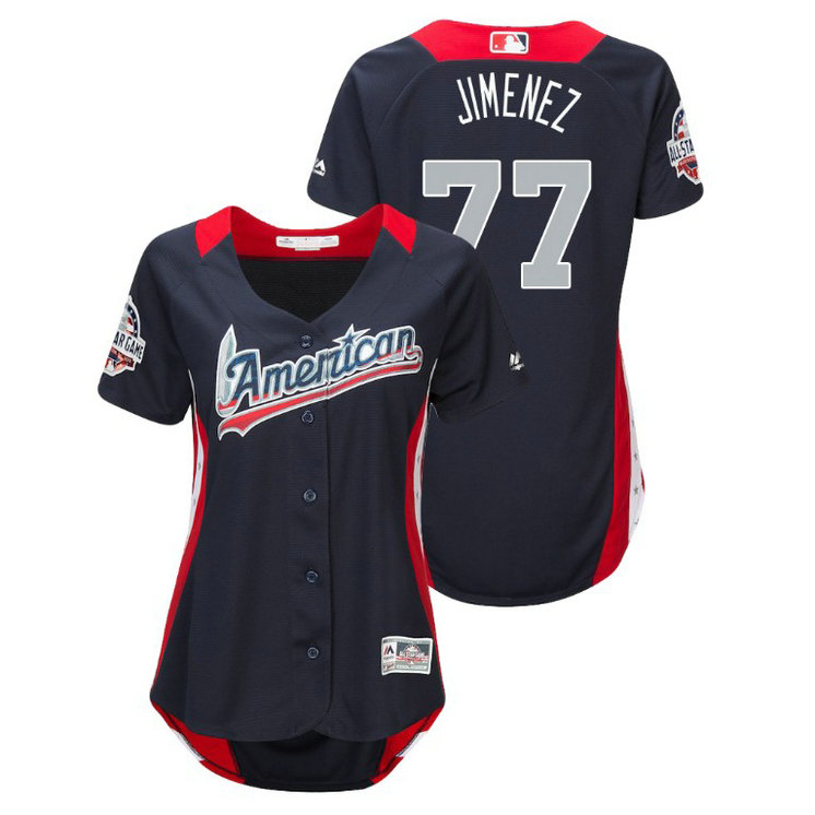 WOMEN - American League #77 Joe Jimenez 2018 MLB All-Star Navy Home Run Derby Jersey