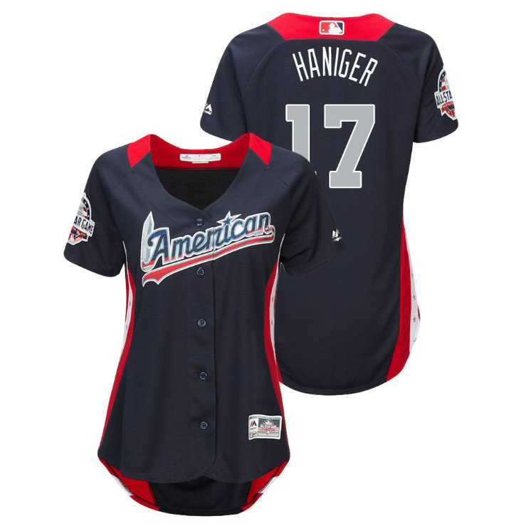 WOMEN - American League #17 Mitch Haniger 2018 MLB All-Star Navy Home Run Derby Jersey WOMEN - American League #17 Mitch Haniger 2018 MLB All-Star Navy Home Run Derby Jersey