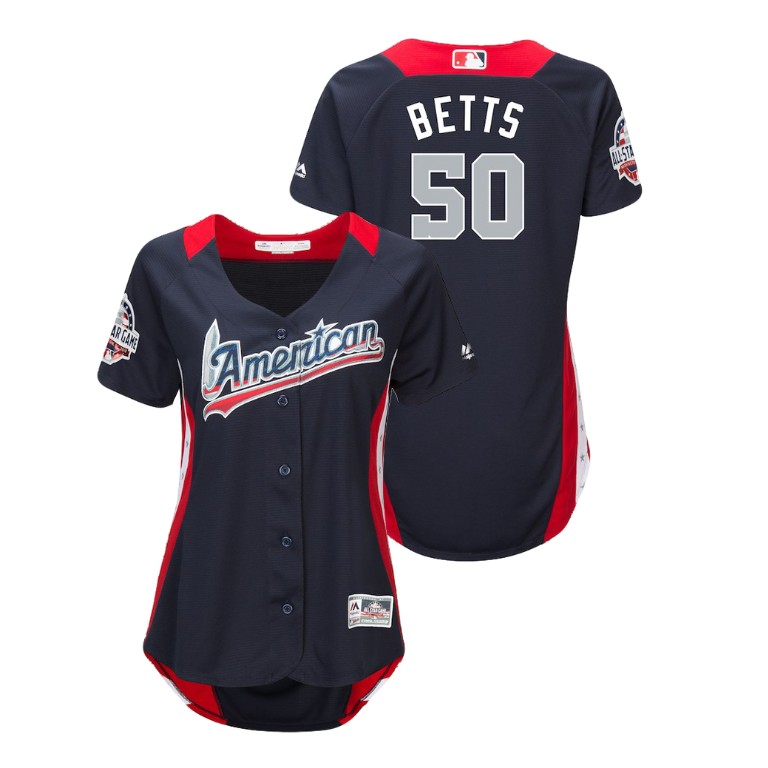 WOMEN - American League #50 Mookie Betts 2018 MLB All-Star Navy Home Run Derby Jersey WOMEN - American League #50 Mookie Betts 2018 MLB All-Star Navy Home Run Derby Jersey