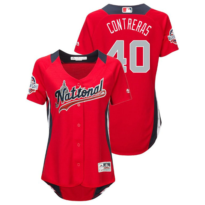 WOMEN - National League #40 Willson Contreras Home 2018 MLB All-Star Red Run Derby Jersey WOMEN - National League #40 Willson Contreras Home 2018 MLB All-Star Red Run Derby Jersey