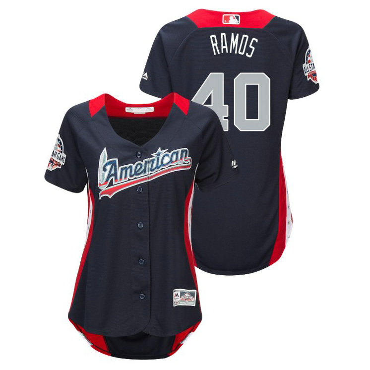 WOMEN - American League #40 Wilson Ramos 2018 MLB All-Star Navy Home Run Derby Jersey WOMEN - American League #40 Wilson Ramos 2018 MLB All-Star Navy Home Run Derby Jersey