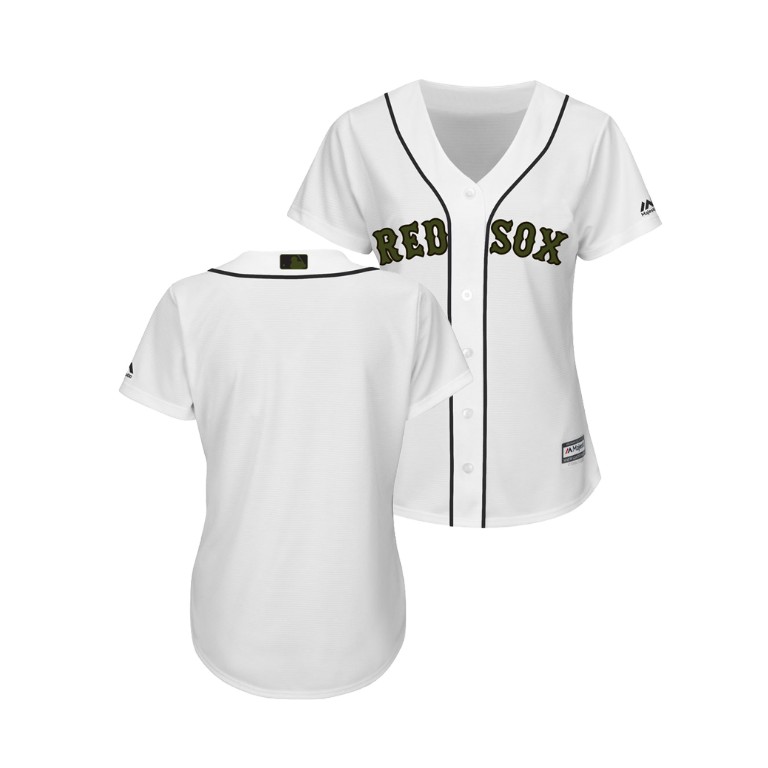 WOMEN - Boston Red Sox White Cool Base Jersey 2018 Memorial Day WOMEN - Boston Red Sox White Cool Base Jersey 2018 Memorial Day