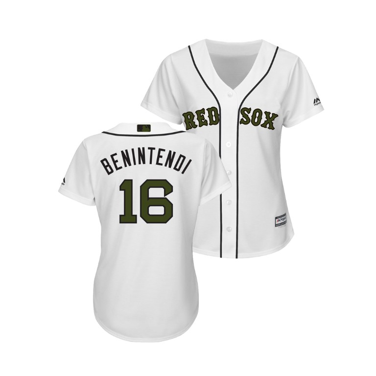 WOMEN - Boston Red Sox White #16 Andrew Benintendi Cool Base Jersey 2018 Memorial Day WOMEN - Boston Red Sox White #16 Andrew Benintendi Cool Base Jersey 2018 Memorial Day
